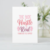 Side Hustle Dank u kaarten (Staand voorkant)