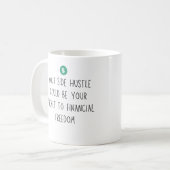 Side Hustle Financiële Vrijheid Carrière dollar ge Koffiemok (Voorkant links)