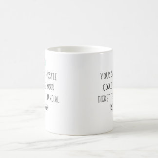Side Hustle Financiële Vrijheid Carrière dollar ge Koffiemok