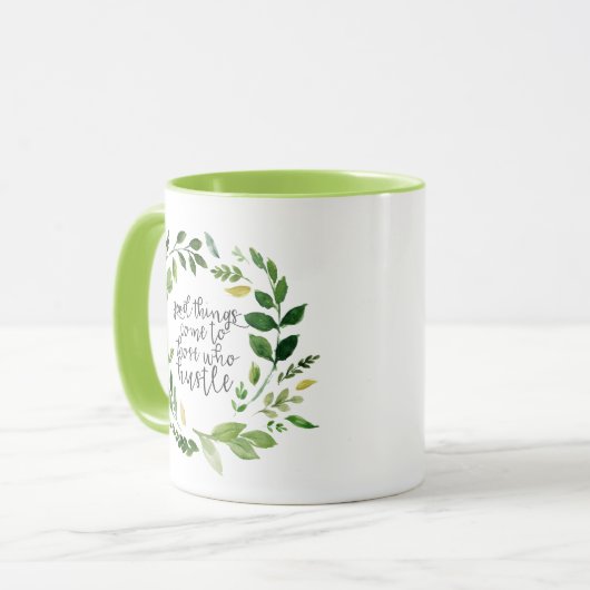 Side Hustle quote, Ondernemer gezegden, Modern Mok (Voorkant links)