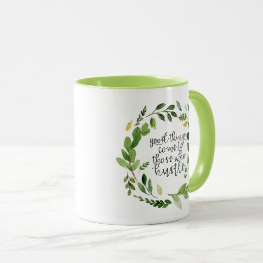 Side Hustle quote, Ondernemer gezegden, Modern Mok (Voorkant rechts)