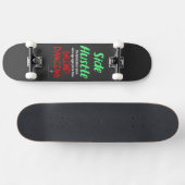 Side Hustle vs. Grind Dancing Neon Green Text Persoonlijk Skateboard (Horizontaal)
