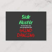 Side Hustle vs. Grind Dancing Neon Green Text Visitekaartje (Voorkant)