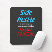 Side Hustle vs. Grind Dansend Neon Blue Text Muismat (Met muis)