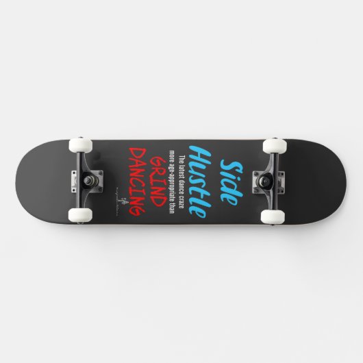 Side Hustle vs. Grind Dansend Neon Blue Text Persoonlijk Skateboard (Horizontaal)