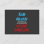 Side Hustle vs. Grind Dansend Neon Blue Text Visitekaartje (Voorkant)