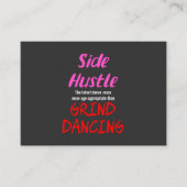 Side Hustle vs. Grind Dansend Neon Pink Text Visitekaartje (Voorkant)
