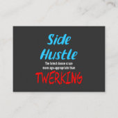 Side Hustle vs. Twerk Neon Blue Text Visitekaartje (Voorkant)