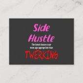 Side Hustle vs. Twerkende neonroze tekst Visitekaartje (Voorkant)
