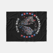 Side Kick Kickboxing  Fleece Deken (Voorkant (Horizontaal))