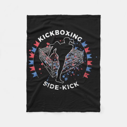 Side Kick Kickboxing  Fleece Deken (Voorkant)