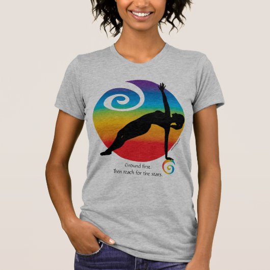 Side Plank Reaching voor de sterren T-shirt (Voorkant)