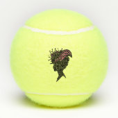 Side Profile borstbeeld van Victoriaans Lady Roze Tennisballen (Achterkant)