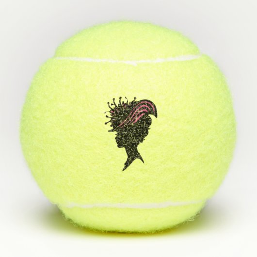 Side Profile borstbeeld van Victoriaans Lady Roze Tennisballen (Voorkant)