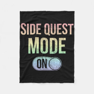 Side Quest-modus aan - Grappige Rave Edm-festivalg Fleece Deken
