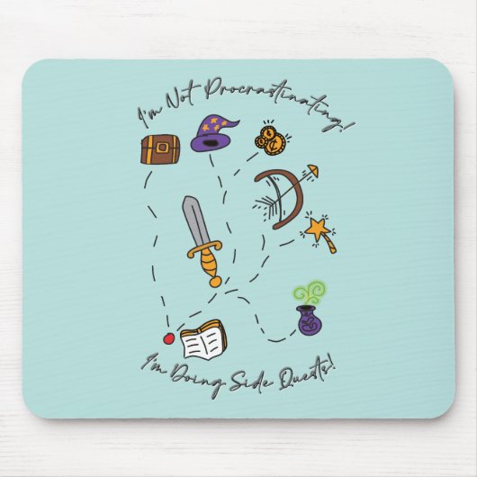 Side Quests Mousepad Muismat (Voorkant)