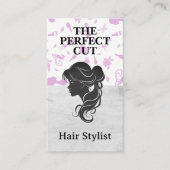 Side Silhouette Vrouwen Haar Visitekaartje (Voorkant)