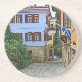 Side Street in Griekenland Ronde Onderzetter