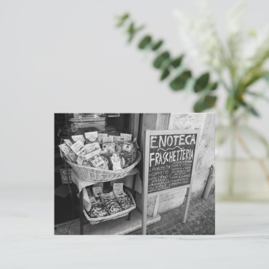 Side Street Shop in Rome Post Card Briefkaart (Staand voorkant)