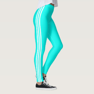 Side Stripe Blauwgroen Blue Leggings Kies uw kleur