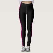 Side Stripe Leggings Aangepaste tekst - Kleuren ki (Voorkant)