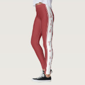 Side Stripe Leggings met aangepaste tekst en kleur (Links)
