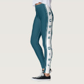 Side Stripe Leggings Twith Tekst Power Girl (Links)