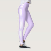 Side Stripe Licht Paarse Leggings Kies kleuren (Rechts)