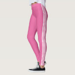 Side Stripe Roze Leggings met aangepaste kleuren<br><div class="desc">Aangepaste kleuren Sport Drie witte zijstreep Roze Leggings - niet Kiezen / Uw Favoriete Leggings en Stripe Kleuren toevoegen / ook tekst / meer - Formaat wijzigen en verplaatsen of verwijderen / elementen / kleuren of tekst toevoegen met Customization Tool. Ontwerp van MIGNED</div>