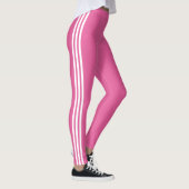Side Stripe Roze Leggings met aangepaste kleuren (Rechts)