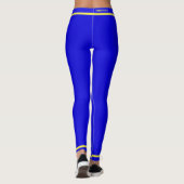 Side Stripe Sport Leggings Jouw tekst en kleuren (Achterkant)