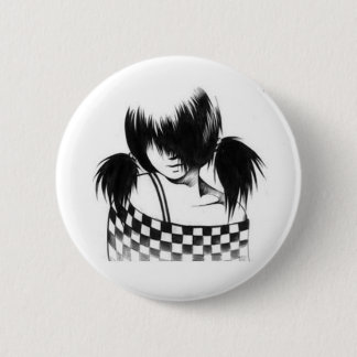 Side-Swept Bangs Girl Ronde Button 5,7 Cm