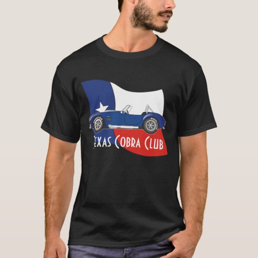 Side Uitzicht, Texas Cobra Club met vlag T-shirt (Voorkant)