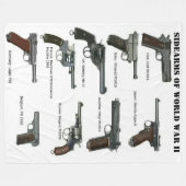 SIDEARMS OF WORLD WAR II FLEECE DEKEN (Voorkant (Horizontaal))