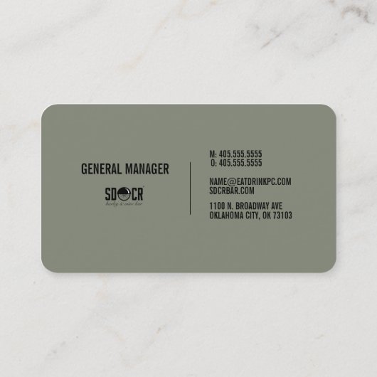 Sidecar - Algemeen Managers met mobiele telefoon Visitekaartje (Achterkant)