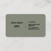 Sidecar - Algemene managers Visitekaartje (Achterkant)