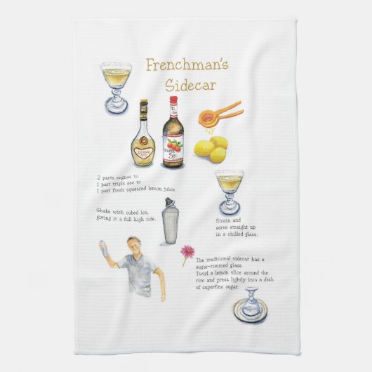 sidecar bar cloth , van fransman theedoek (Verticaal)