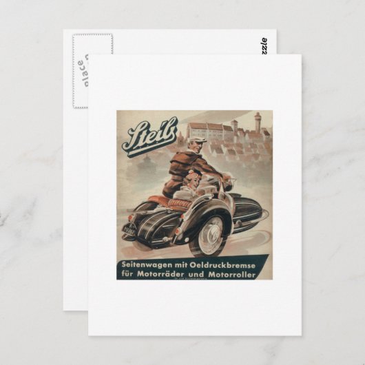 Sidecar Briefkaart (Voorkant / Achterkant)