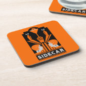 Sidecar Cocktail Art Deco Bier Onderzetter (Linkerzijde)