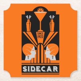 Sidecar Cocktail Art Deco Kartonnen Onderzetters