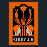 Sidecar Cocktail Art Deco Perfect Poster<br><div class="desc">Sidecar Cocktail Art Deco. © Copyright VERHEFFEN | Alleen HGI-winkels. Alle rechten voorbehouden. Origineel professioneel kunstwerk. Groot als muurdecor, bardecor of als gift.</div>