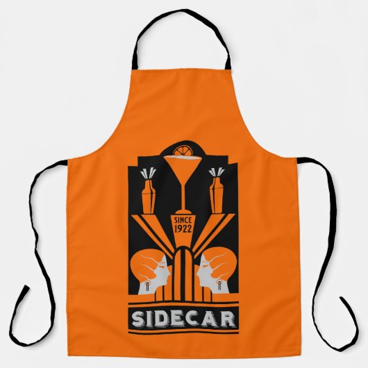 Sidecar Cocktail Art Deco Schort (Voorkant)