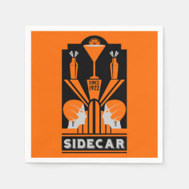 Sidecar Cocktail Art Deco Servet