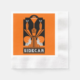 Sidecar Cocktail Art Deco Servet