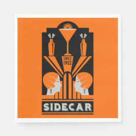 Sidecar Cocktail Art Deco Servet