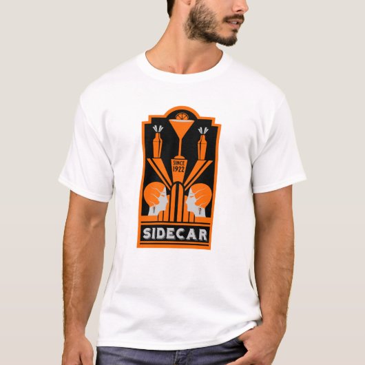 Sidecar Cocktail Art Deco T-shirt (Voorkant)