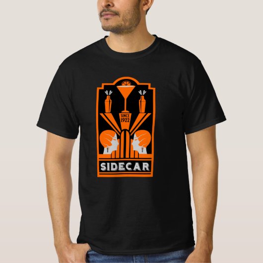 Sidecar Cocktail Art Deco T-shirt (Voorkant)