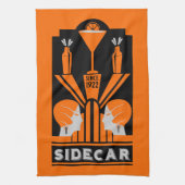 Sidecar Cocktail Art Deco Theedoek (Verticaal)