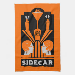 Sidecar Cocktail Art Deco Theedoek