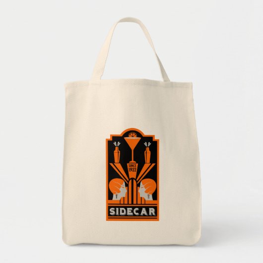 Sidecar Cocktail Art Deco Tote Bag (Voorkant)